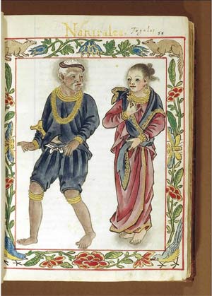 Datu with his wife Boxer Codex 16th